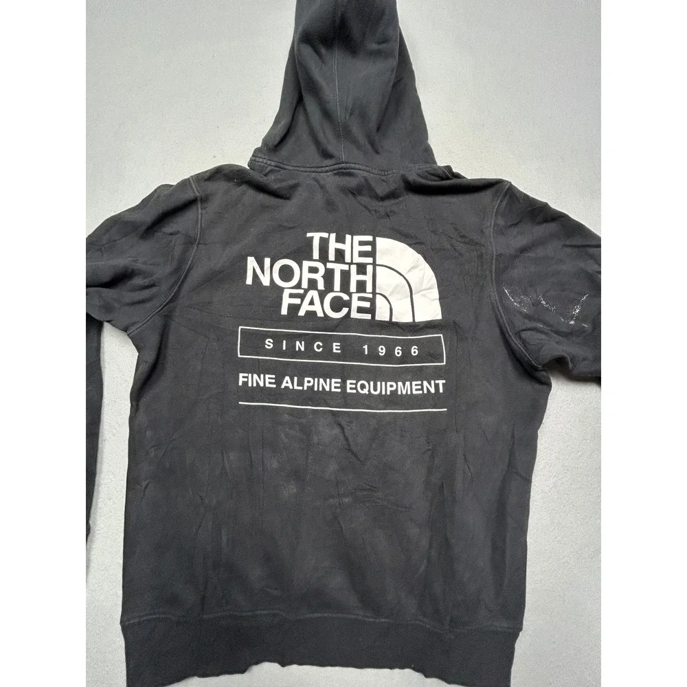 The North Face Hoodie Cotton Polyester Black Medium Mens